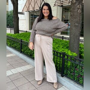 Treasure & Bond Cream Wide Leg Pants